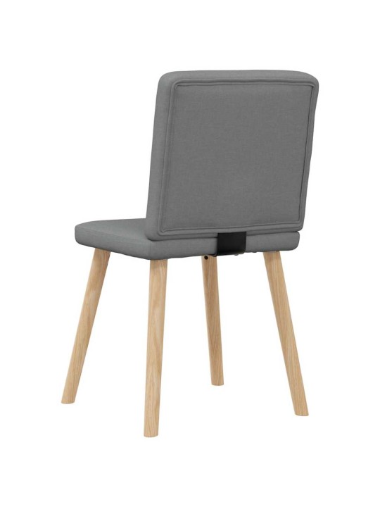 Otočné jídelní židle 6 ks tmavě šedé textil