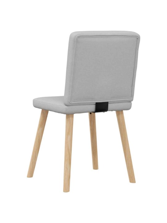 Otočné jídelní židle 6 ks oblak šedá textil