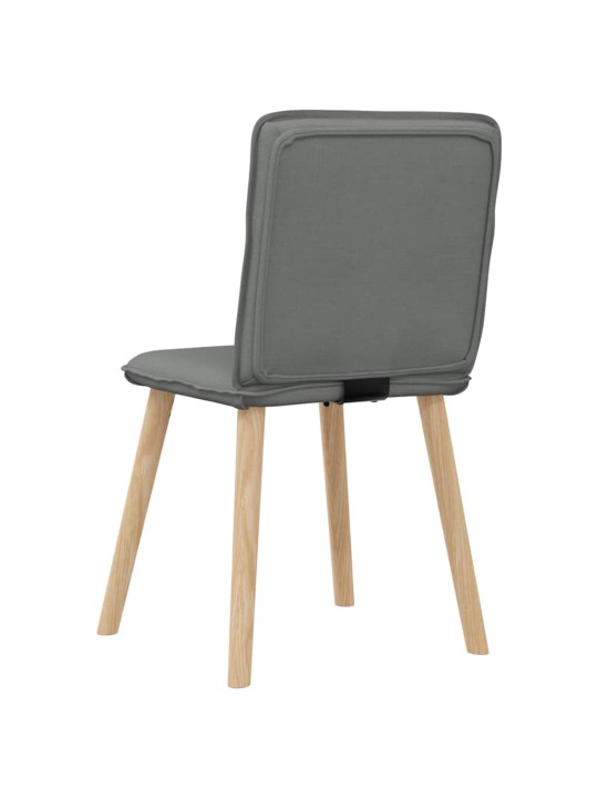 Otočné jídelní židle 6 ks tmavě šedé textil