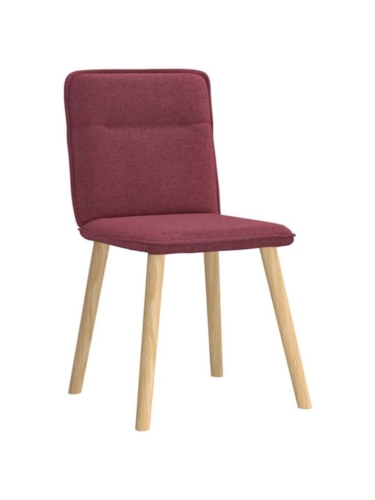 Jídelní židle 6 ks vínové textil