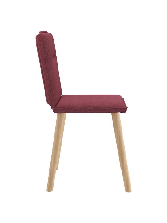 Jídelní židle 6 ks vínové textil