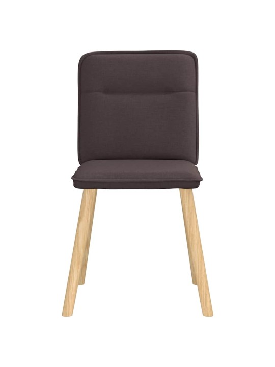 Jídelní židle 6 ks tmavě hnědé textil