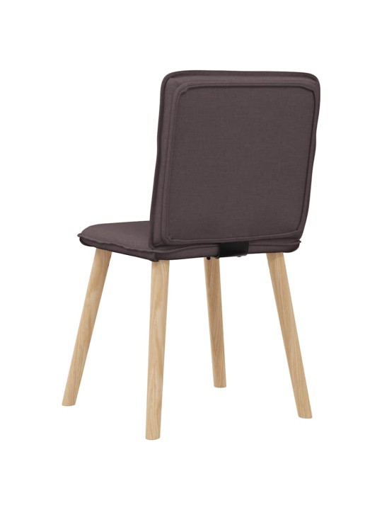 Jídelní židle 6 ks tmavě hnědé textil
