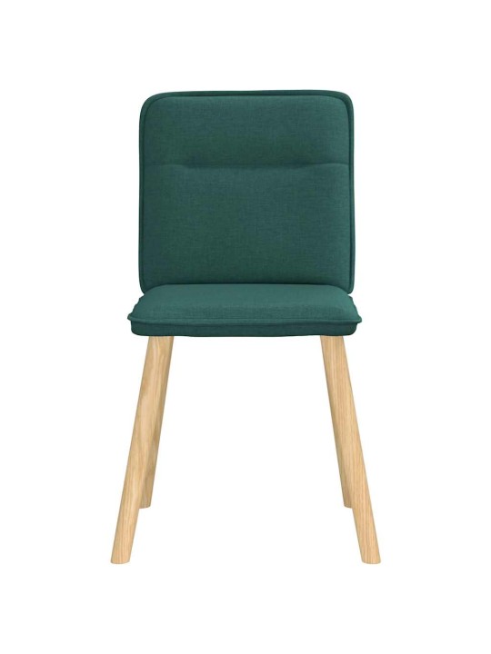 Jídelní židle 6 ks tmavě zelené textil