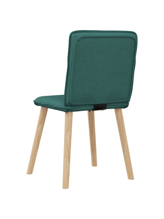 Jídelní židle 6 ks tmavě zelené textil