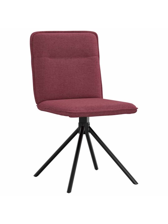 Jídelní židle 6 ks vínové textil