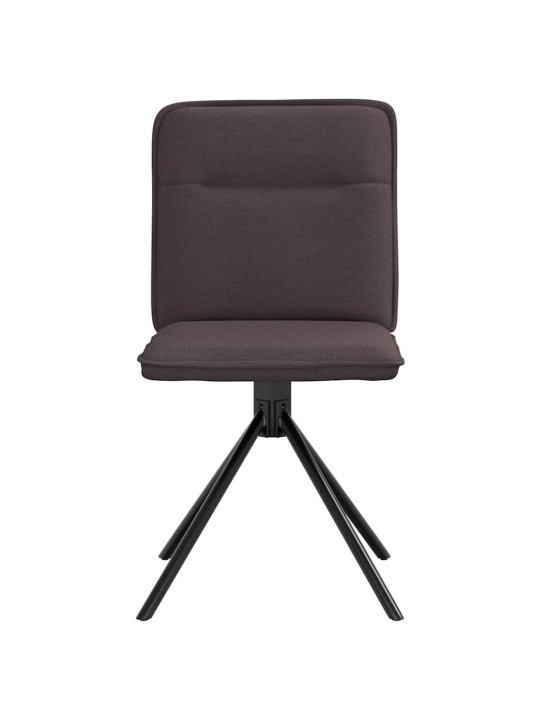 Jídelní židle 6 ks tmavě hnědé textil