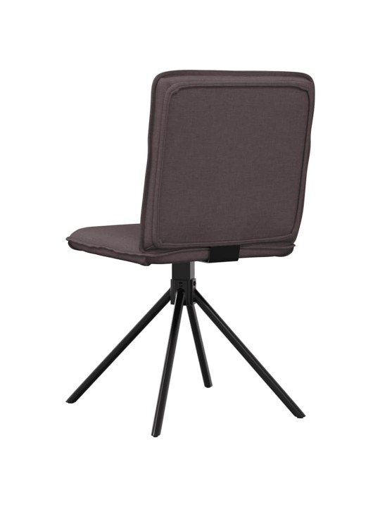 Jídelní židle 6 ks tmavě hnědé textil