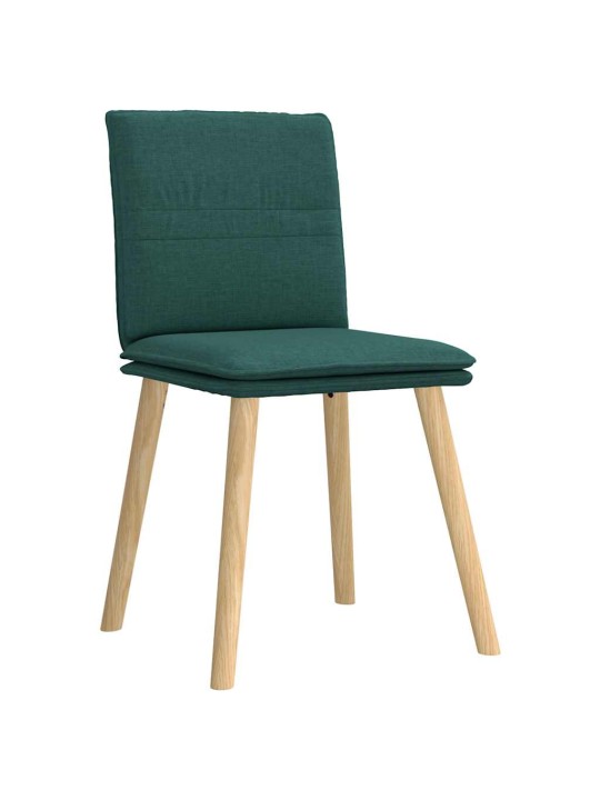 Jídelní židle 6 ks tmavě zelené textil