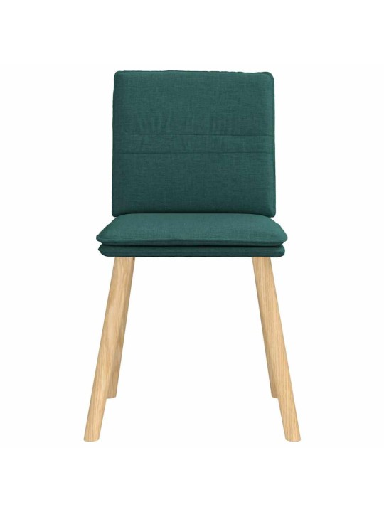 Jídelní židle 6 ks tmavě zelené textil