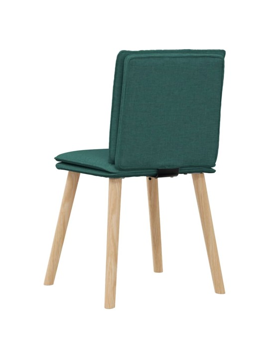 Jídelní židle 6 ks tmavě zelené textil