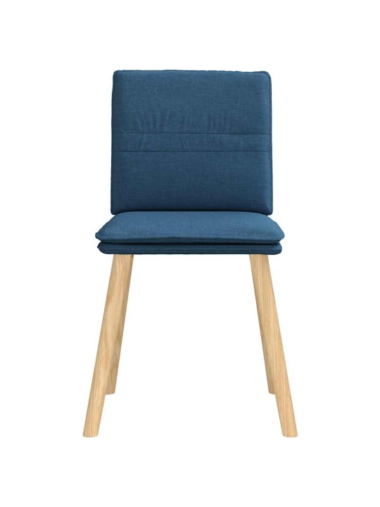 Jídelní židle 6 ks modré textil