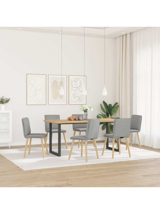 Otočné jídelní židle 6 ks oblak šedá textil