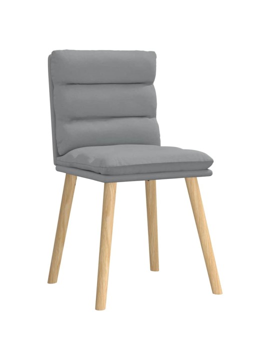 Jídelní židle 6 ks světle šedé textil