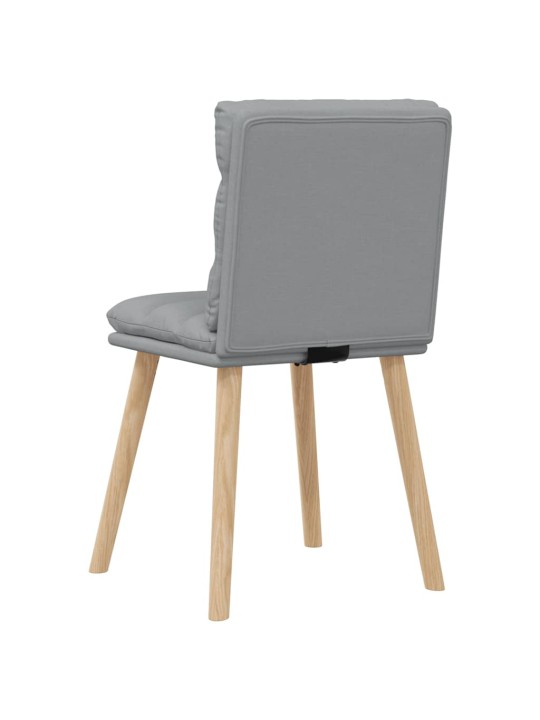 Jídelní židle 6 ks světle šedé textil