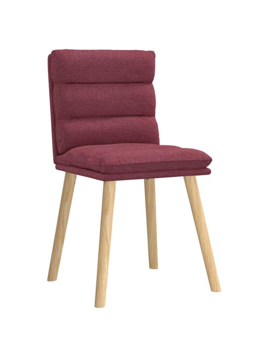 Jídelní židle 6 ks vínové textil