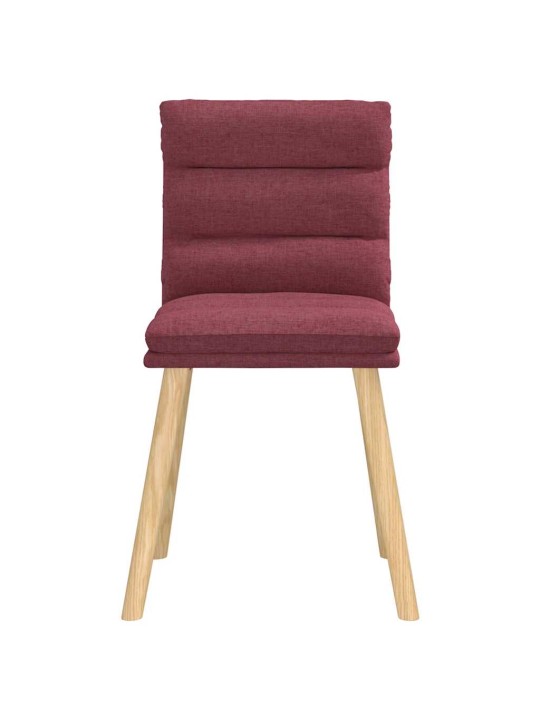 Jídelní židle 6 ks vínové textil