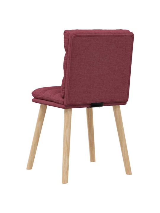 Jídelní židle 6 ks vínové textil