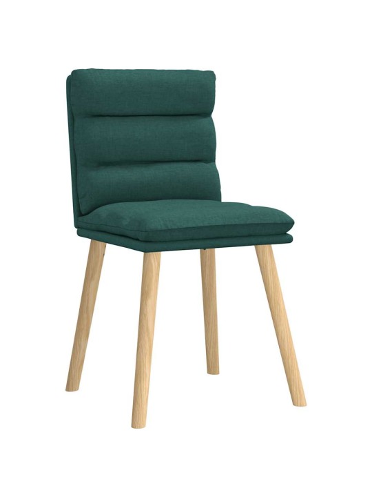 Jídelní židle 6 ks tmavě zelené textil