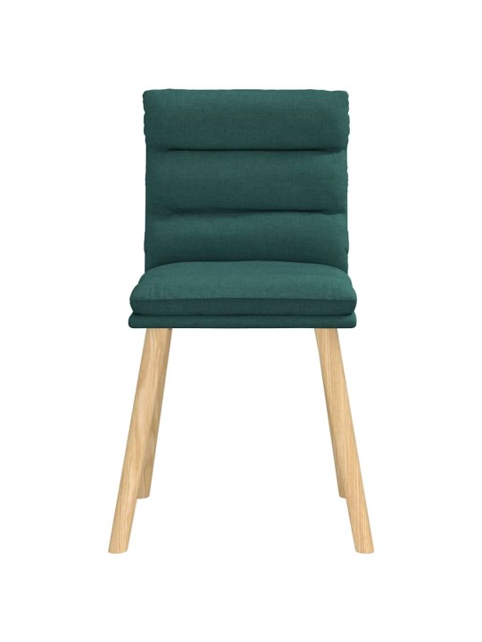Jídelní židle 6 ks tmavě zelené textil
