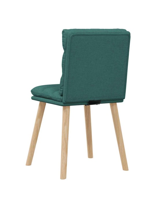 Jídelní židle 6 ks tmavě zelené textil