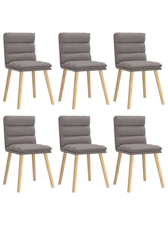 Jídelní židle 6 ks taupe textil