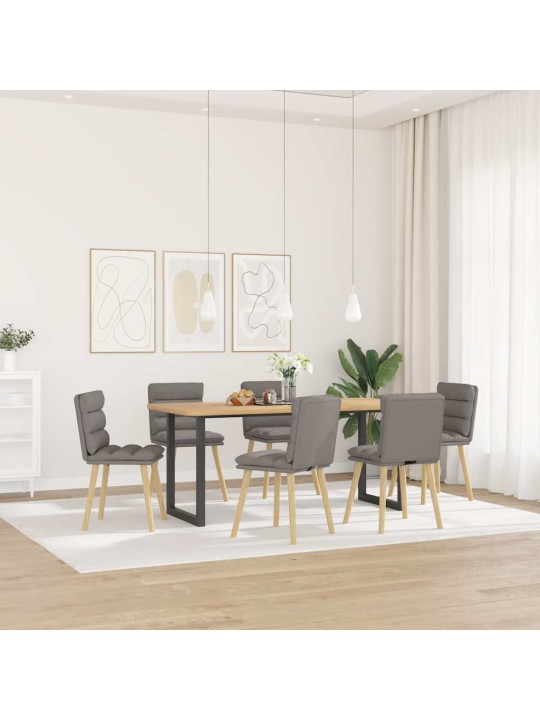 Jídelní židle 6 ks taupe textil