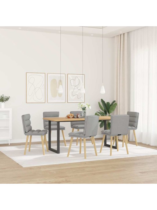 Otočné jídelní židle 6 ks oblak šedá textil