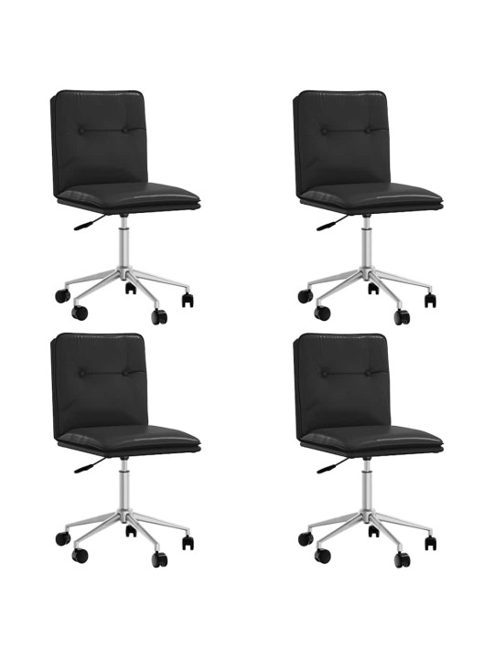 Jídelní židle 4 ks černé umělá kůže