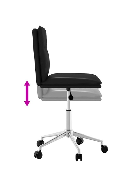 Jídelní židle 6 ks černé umělá kůže
