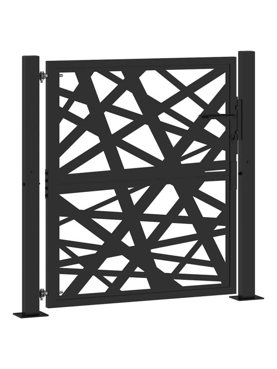 Zahradní branka černá 105x106 cm ocel design lehkou