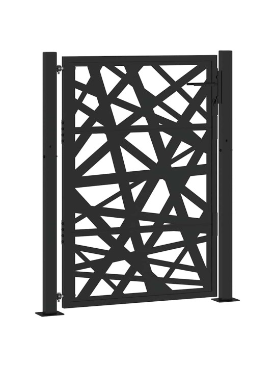 Zahradní branka černá 105x130 cm ocel design lehkou