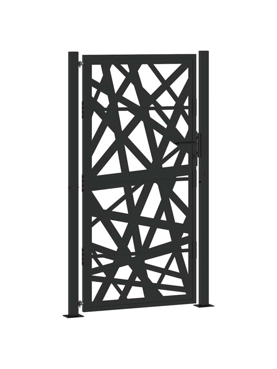 Zahradní branka černá 105x180 cm ocel design lehkou