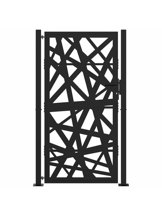 Zahradní branka černá 105x180 cm ocel design lehkou