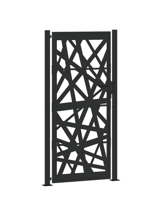 Zahradní branka černá 105x205 cm ocel design lehkou