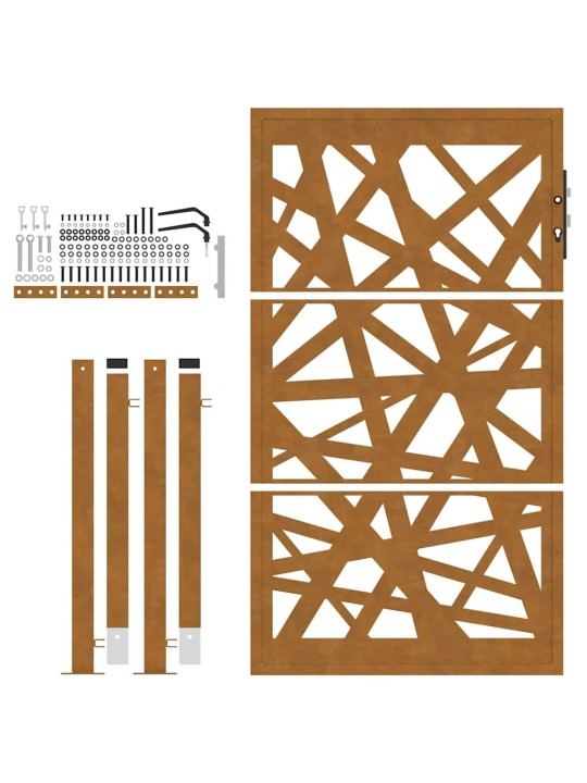 Zahradní branka 105x155 cm klimaticky odolný ocel design lehkou