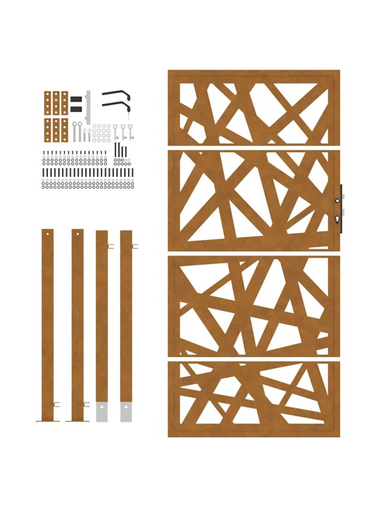 Zahradní branka 105x180 cm klimaticky odolný ocel design lehkou