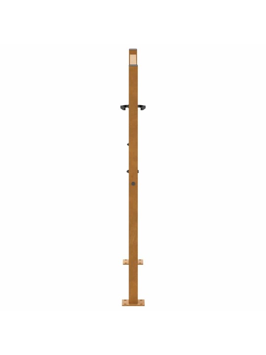 Zahradní branka 105x105 cm klimaticky odolný ocel design listů