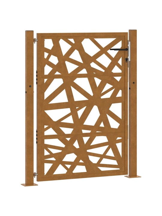 Zahradní branka 105x130 cm klimaticky odolný ocel design listů