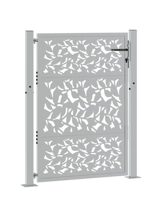 Zahradní branka 105x130 cm klimaticky odolný ocel design listů