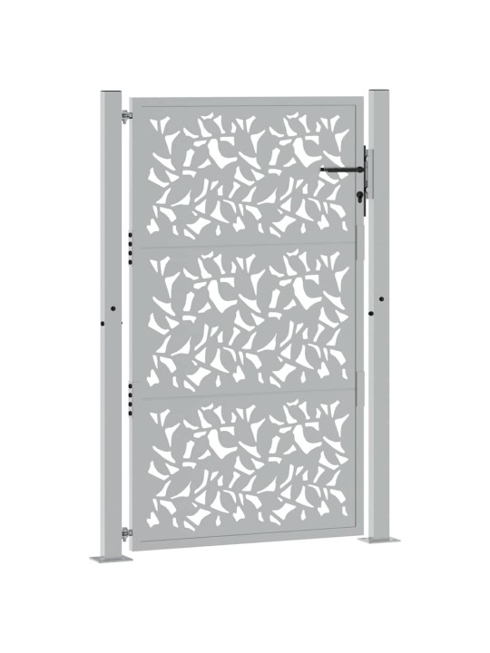 Zahradní branka 105x155 cm klimaticky odolný ocel design listů