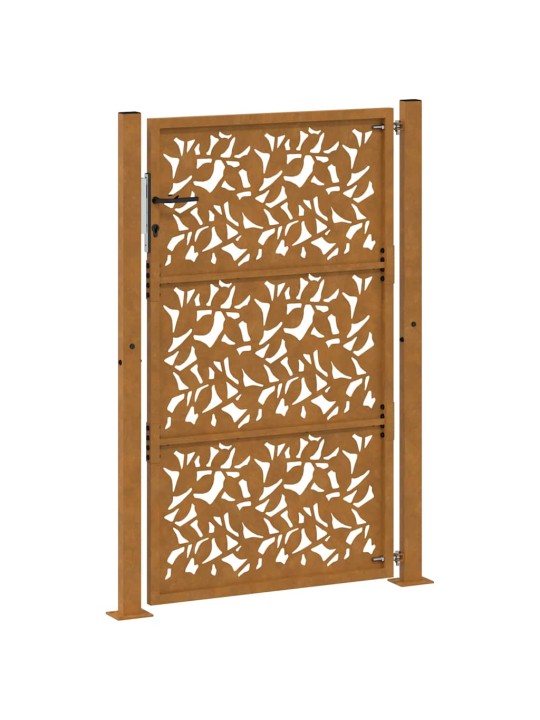 Zahradní branka 105x155 cm klimaticky odolný ocel design listů