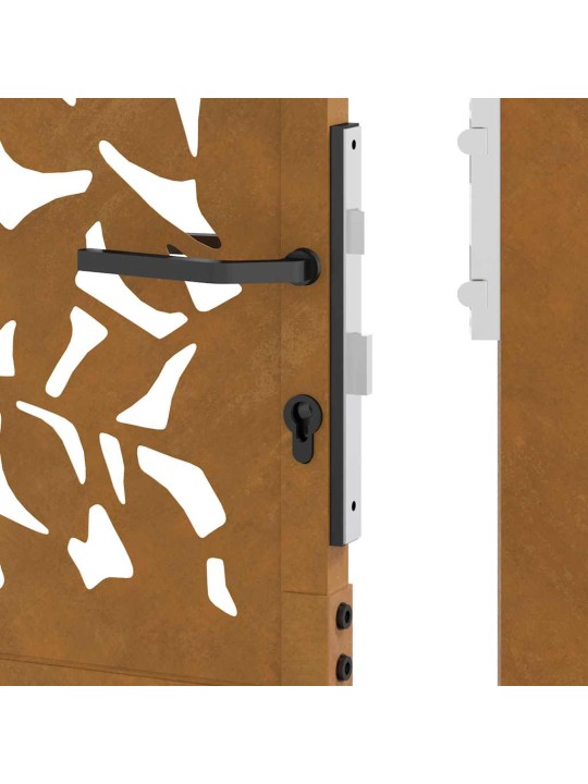 Zahradní branka 105x155 cm klimaticky odolný ocel design listů