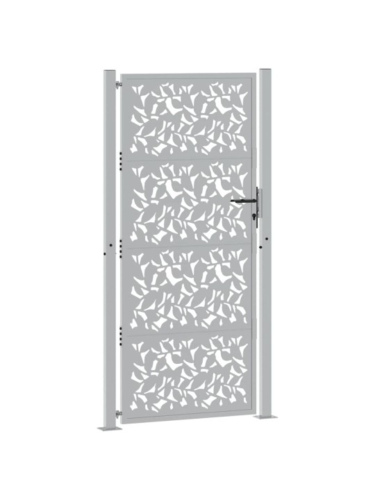 Zahradní branka 105x205 cm klimaticky odolný ocel design listů