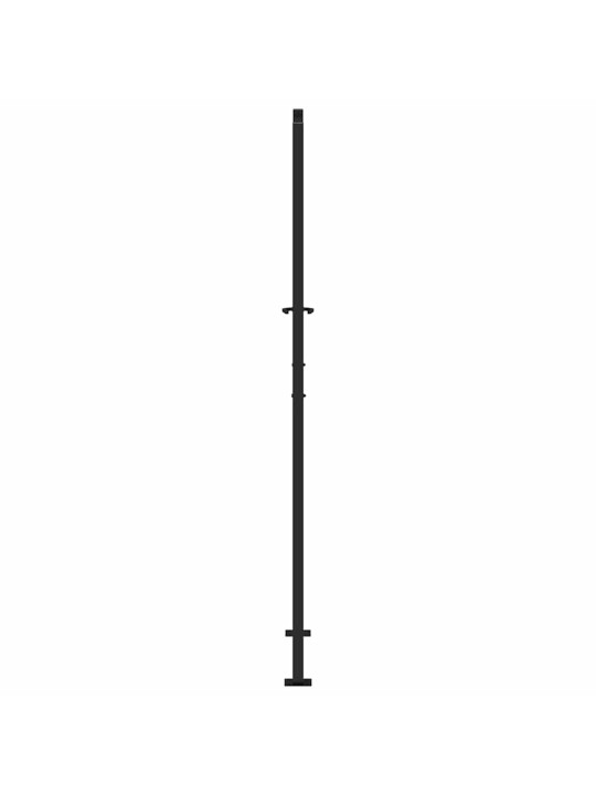 Zahradní branka černá 105x205 cm ocel design vlnek