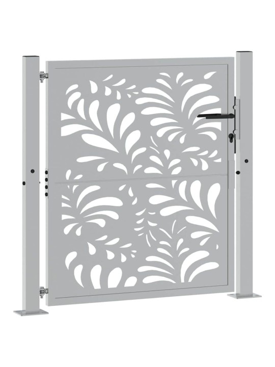 Zahradní branka 105x105cm klimaticky odolný ocel design vlnek