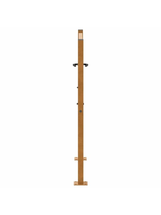 Zahradní branka 105x105cm klimaticky odolný ocel design vlnek
