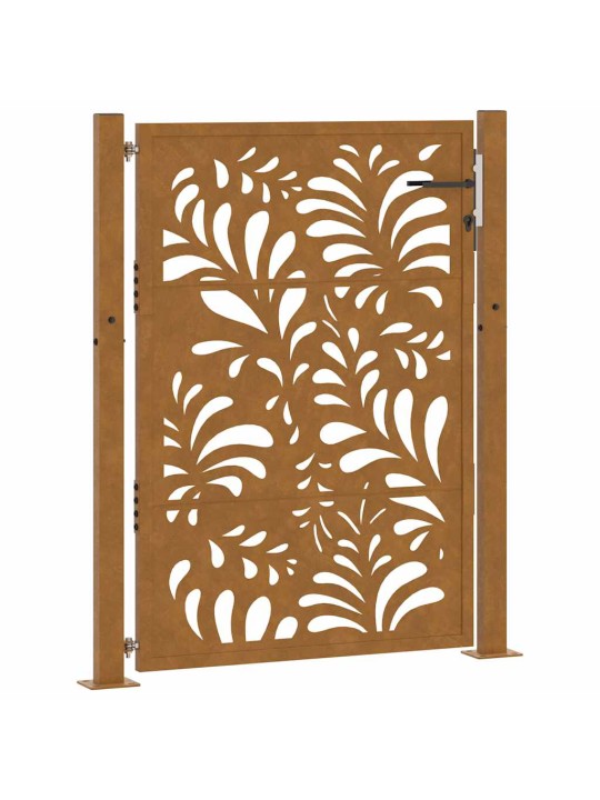 Zahradní branka 105x130 cm klimaticky odolný ocel design vlnek