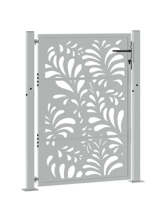 Zahradní branka 105x130 cm klimaticky odolný ocel design vlnek