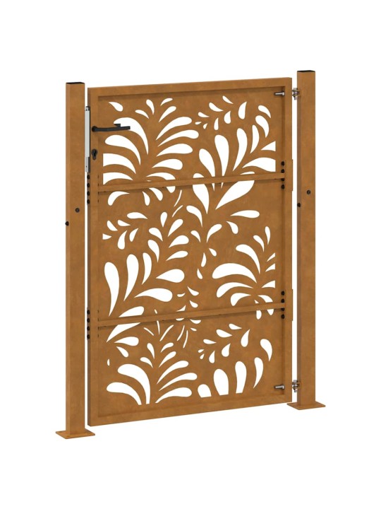 Zahradní branka 105x130 cm klimaticky odolný ocel design vlnek